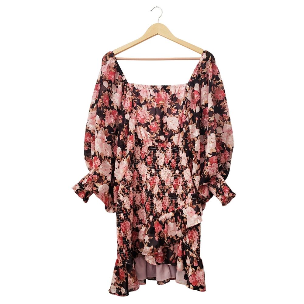 Elliatt Occident Floral Print Mini Dress Pink SIze Small